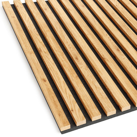 Acoustic Slats panel in square - OAK Natural - DecorMania.eu