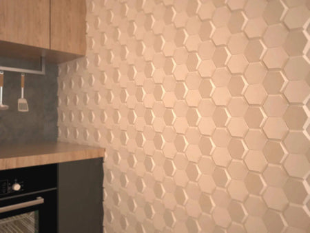 HEXA 3D Wall Panel EPS - 3D Polystyrene Wall Panels | DecorMania