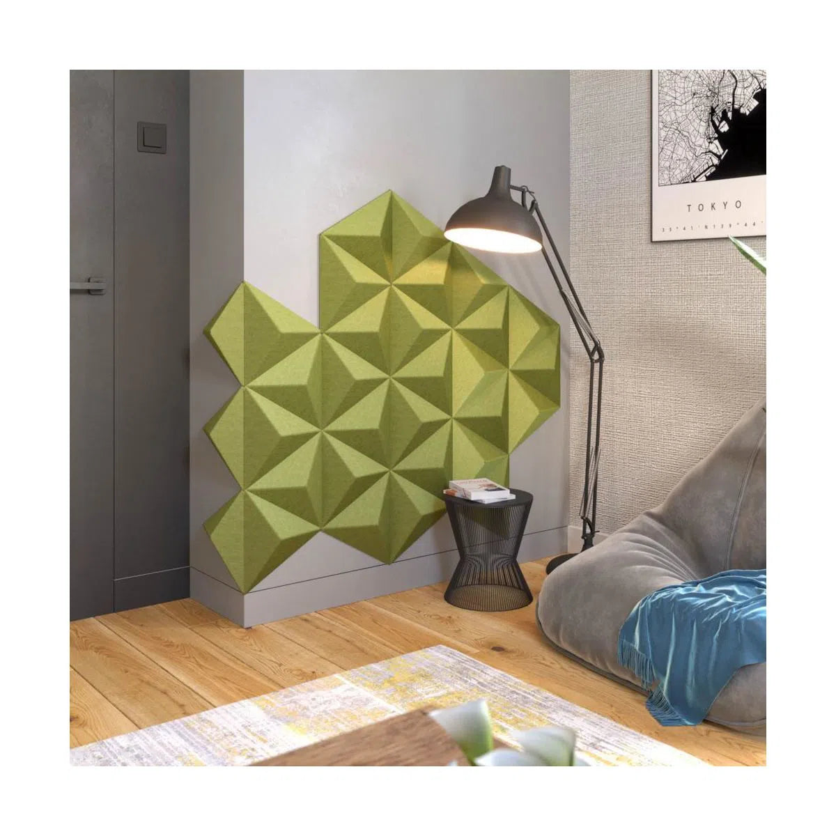 PYRAMID Felt Panel - OLIVE - DecorMania.eu